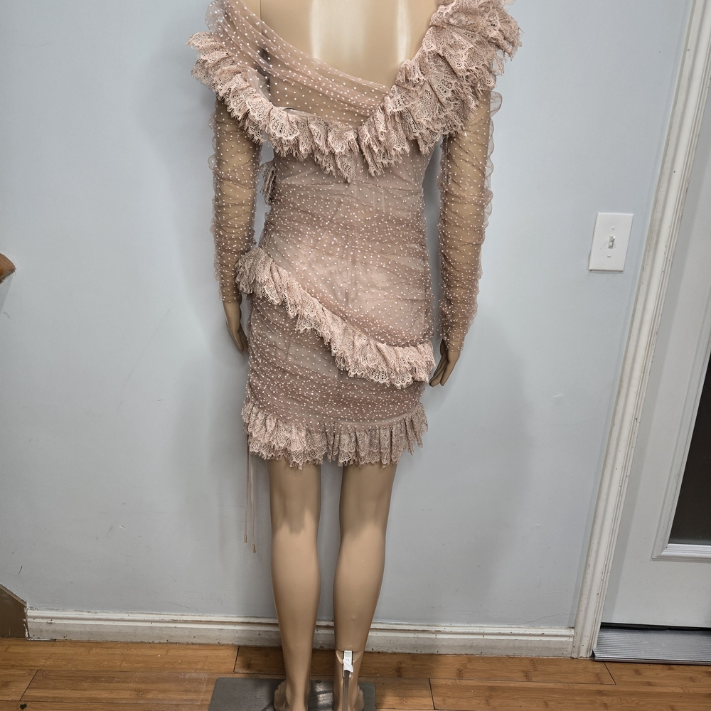 Sorrel Blush Lace Frill Mini Dress from House of CB - Picture 5 of 7